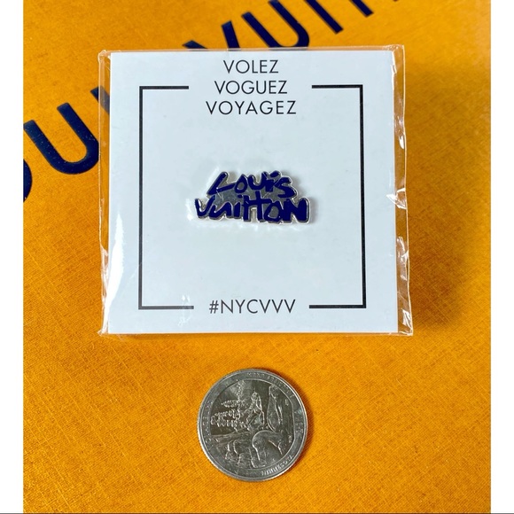 Louis Vuitton Logo Enamel Lapel Pin - Picture 2 of 4